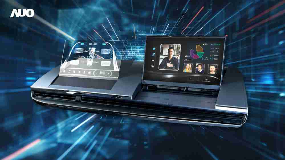 PG国际Micro LED Display HMI解决方案打造透明Micro LED前座仪表，，呈现信息并保留驾驶视野开阔；亦为副驾驶座乘客打造收放自如的Micro LED屏幕，，在不影响显示质量的前提于显示区内建镜头，，，让用户能与视讯对象直接眼神接触，，，，提供绝佳的双向沟通体验