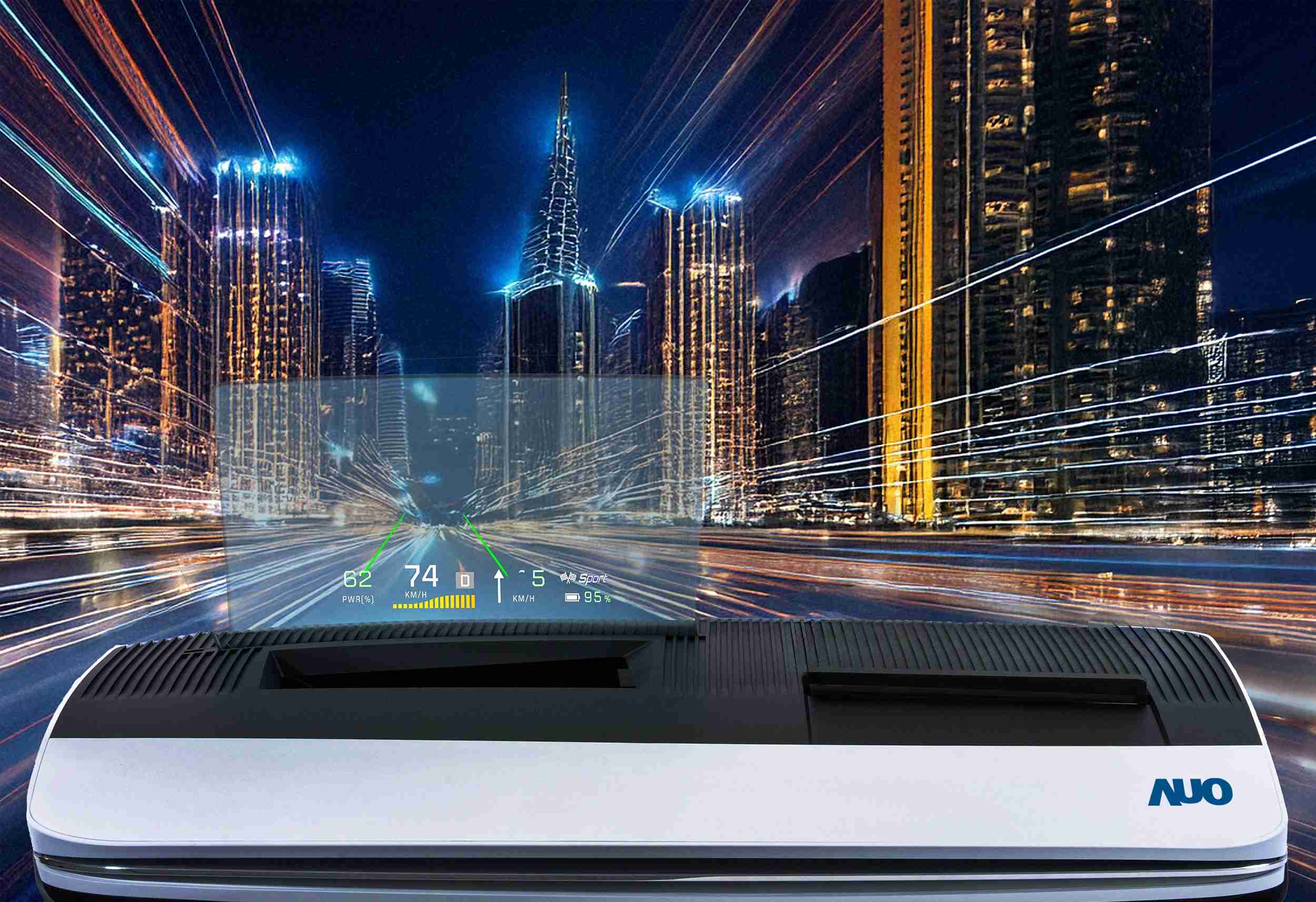 PG国际推出13吋Micro LED抬头显示器，，提供高入眼亮度、、、、高色彩饱和度的显示质量，，，在阳光下或黑暗中都清晰可见，，，并利用Micro LED模块体积小的优势，，解决车用空间有限的痛点